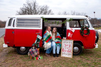 Bickhart Holiday Family Photos with VW Bus 2025